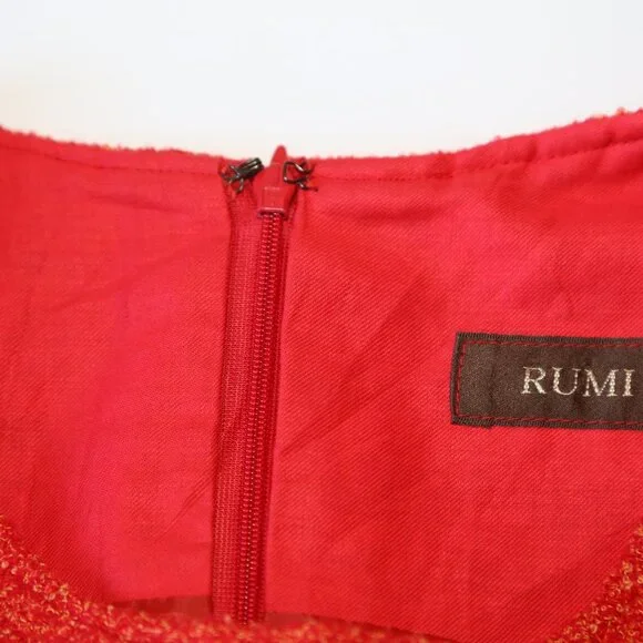 Beautiful vintage RUMI Tweed Wool blend A line mini dress made in Japan XS/S - Picture 5 of 7